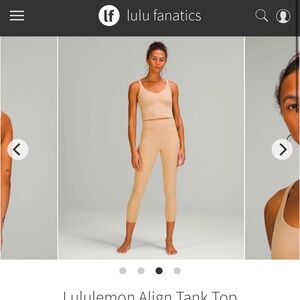 Lululemon Align Tank Top Pecan Tan NWT size 6
